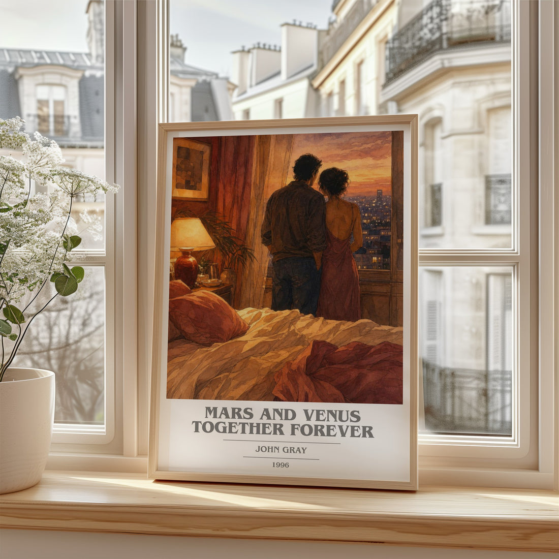 Mars and Venus Together Forever book cover poster colour and style options – John Gray book art (mockup)
