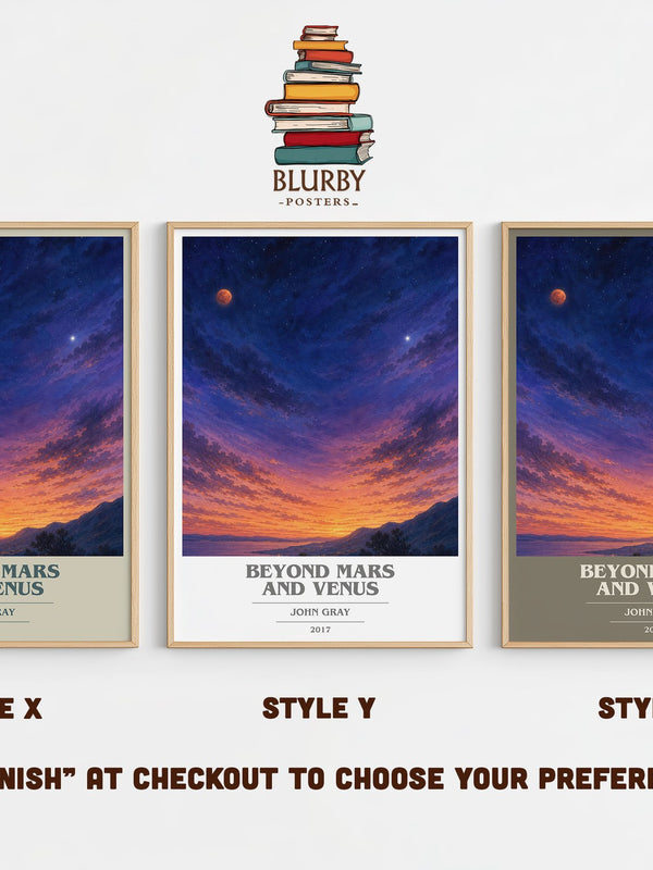 Beyond Mars and Venus book cover print in frame leaning in hallway – non fiction wall art
