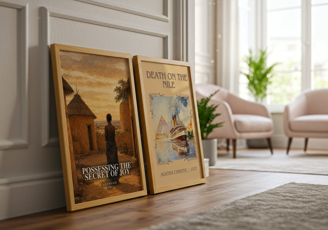 Possessing the Secret of Joy watercolour print framed by window – literary home decor