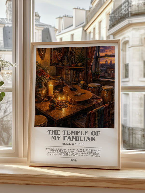 The Temple of My Familiar bookish poster colour and style options – Alice Walker book art