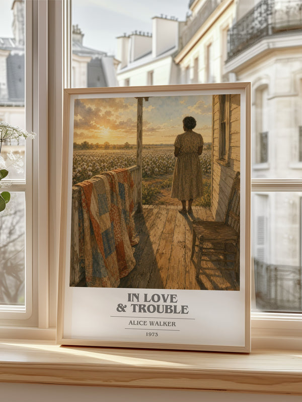 In love & trouble book cover poster colour and style options – Alice Walker book art