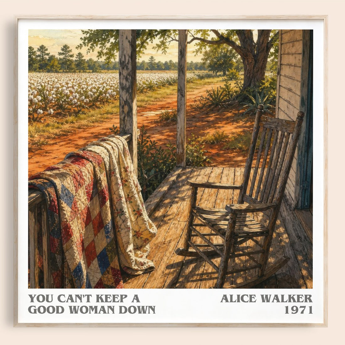 You Can't Keep a Good Woman Down literary book poster by Alice Walker – framed literary art print