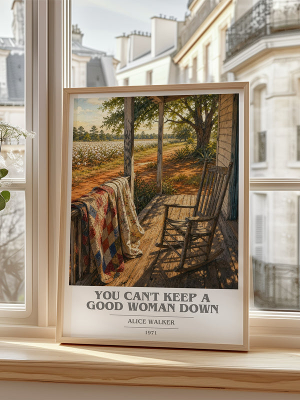 You Can't Keep a Good Woman Down book cover poster colour and style options – Alice Walker book art