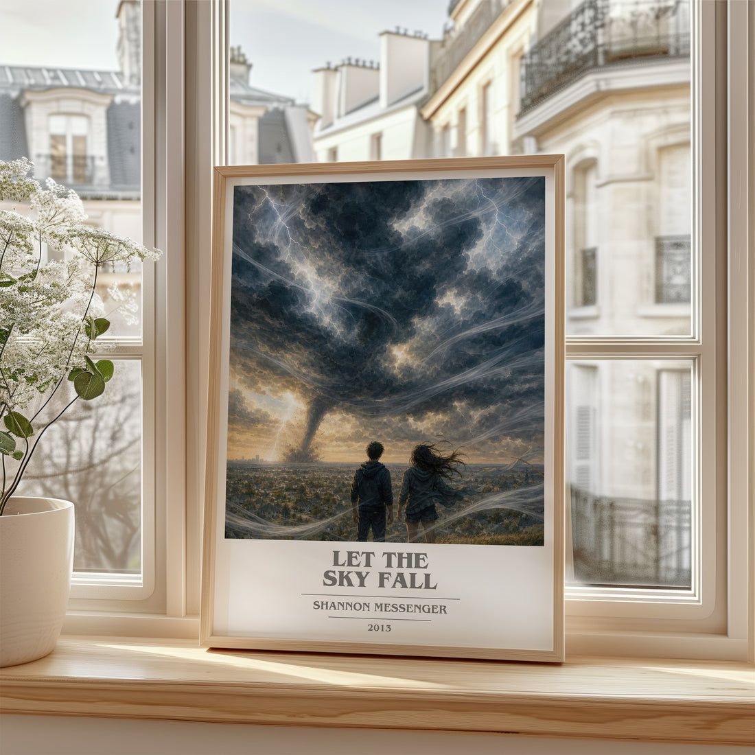 Let the Sky Fall book cover poster colour and style options – Shannon Messenger book art