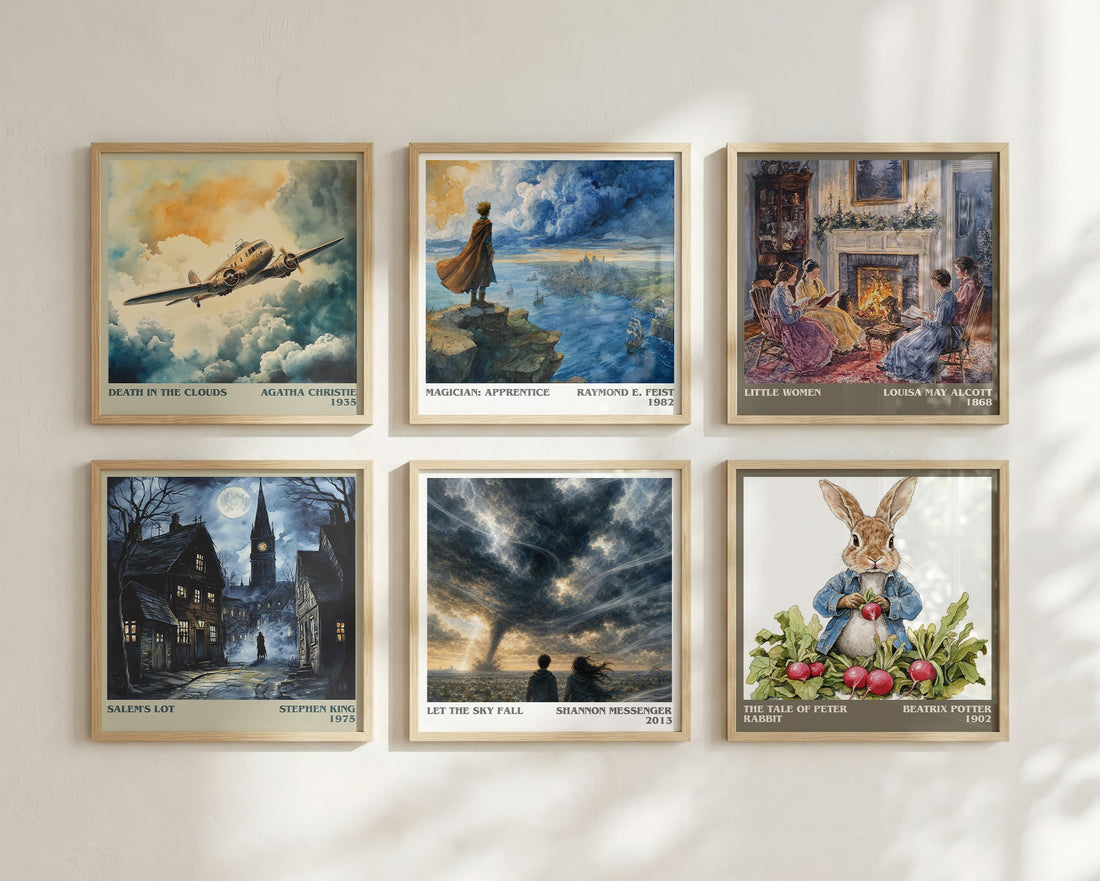 Let the Sky Fall literary art print colour and style options – Shannon Messenger book art