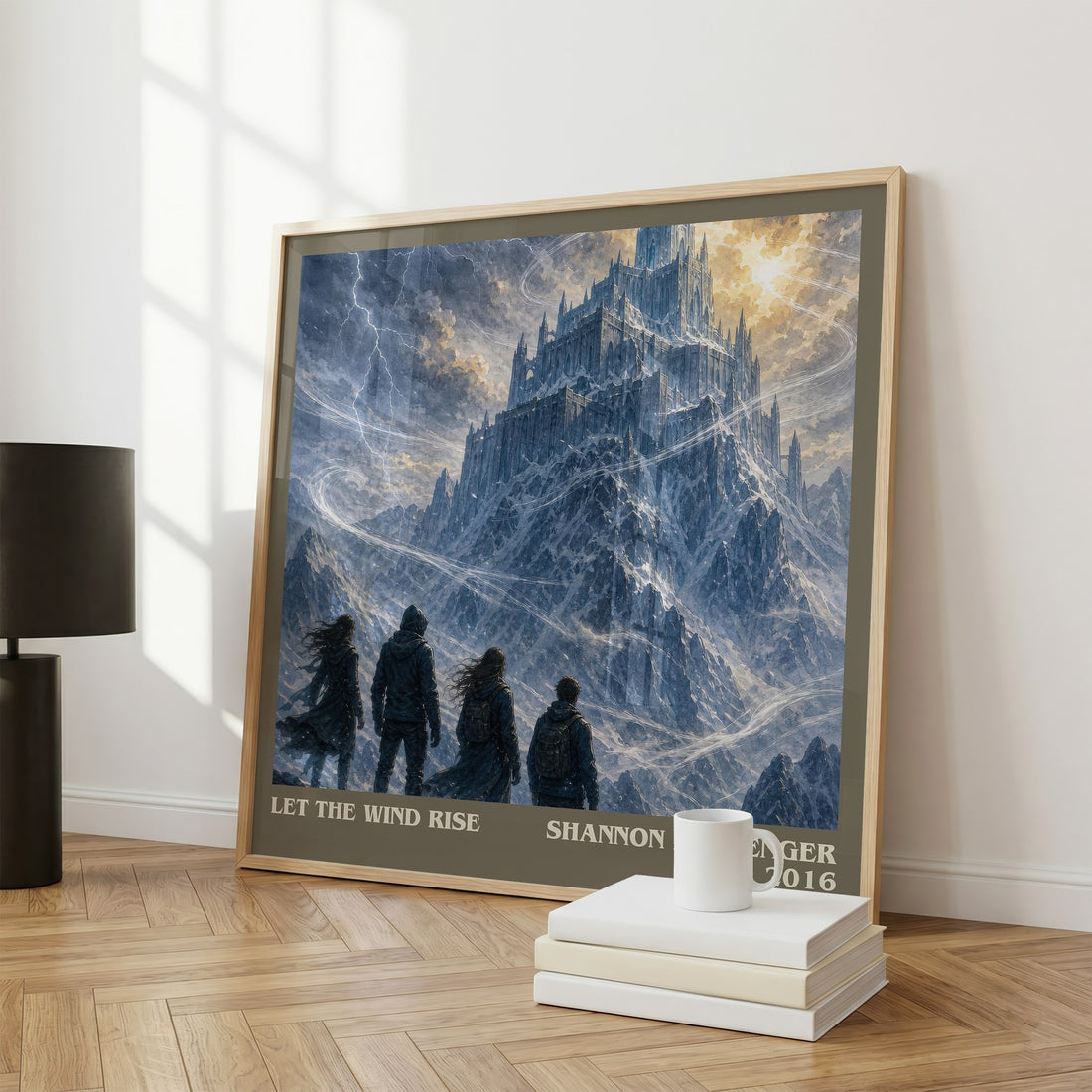 Let the Wind Rise literary print framed by window – literary home decor