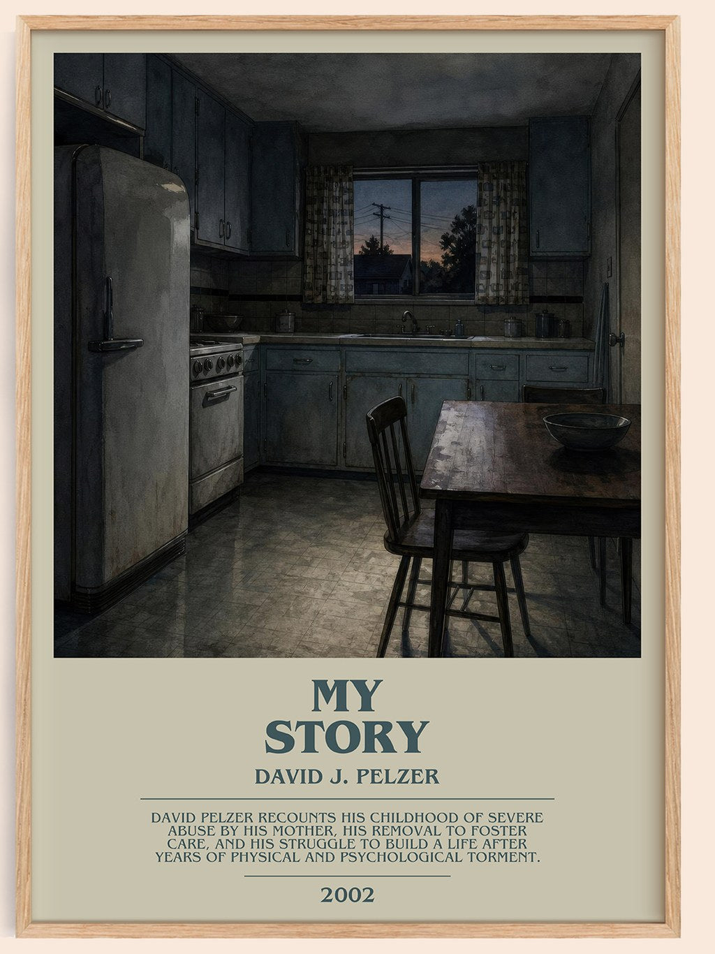 My story bookish book poster by David J. Pelzer – framed literary art print