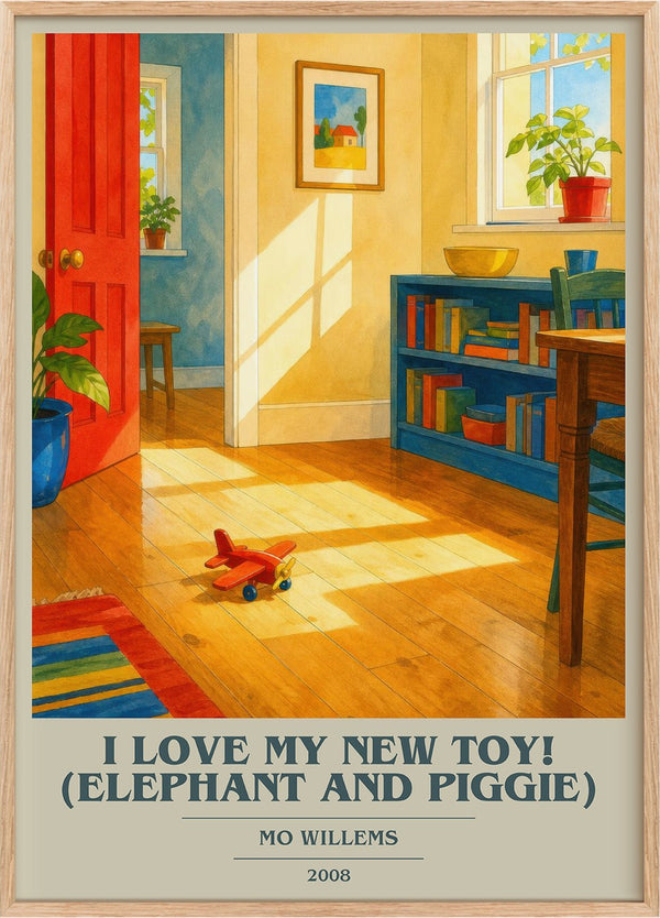 I Love My New Toy! (Elephant and Piggie) Book Cover Poster – M.