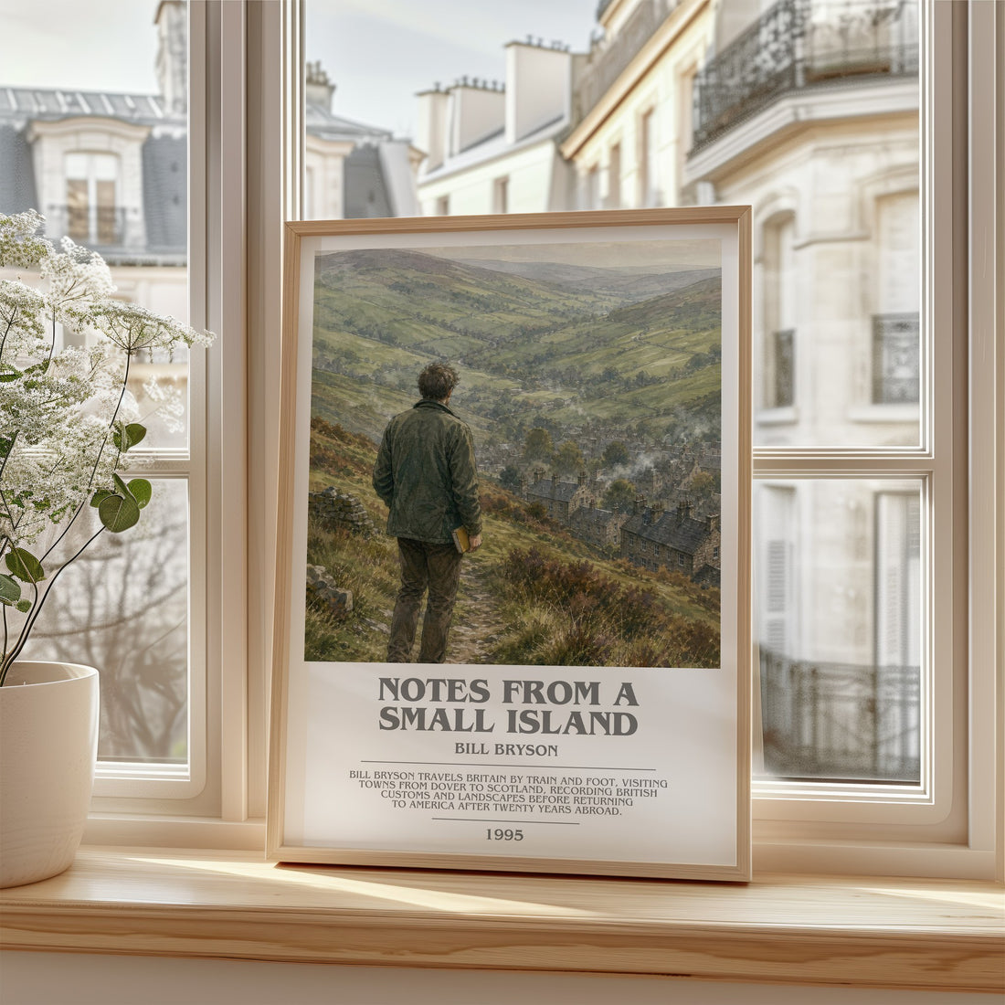 Notes from a small island bookish poster colour and style options – Bill Bryson book art