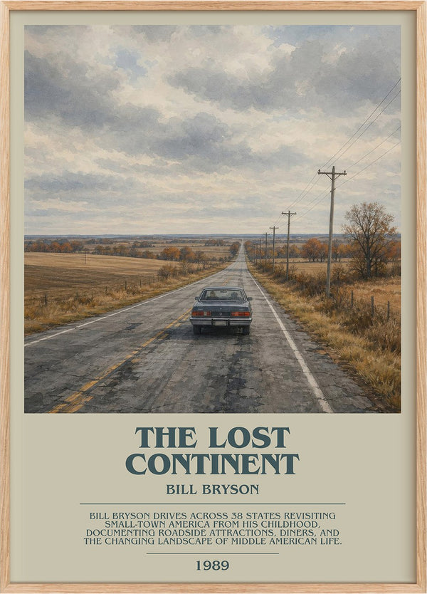 The Lost Continent Bookish Wall Art by Bill Bryson