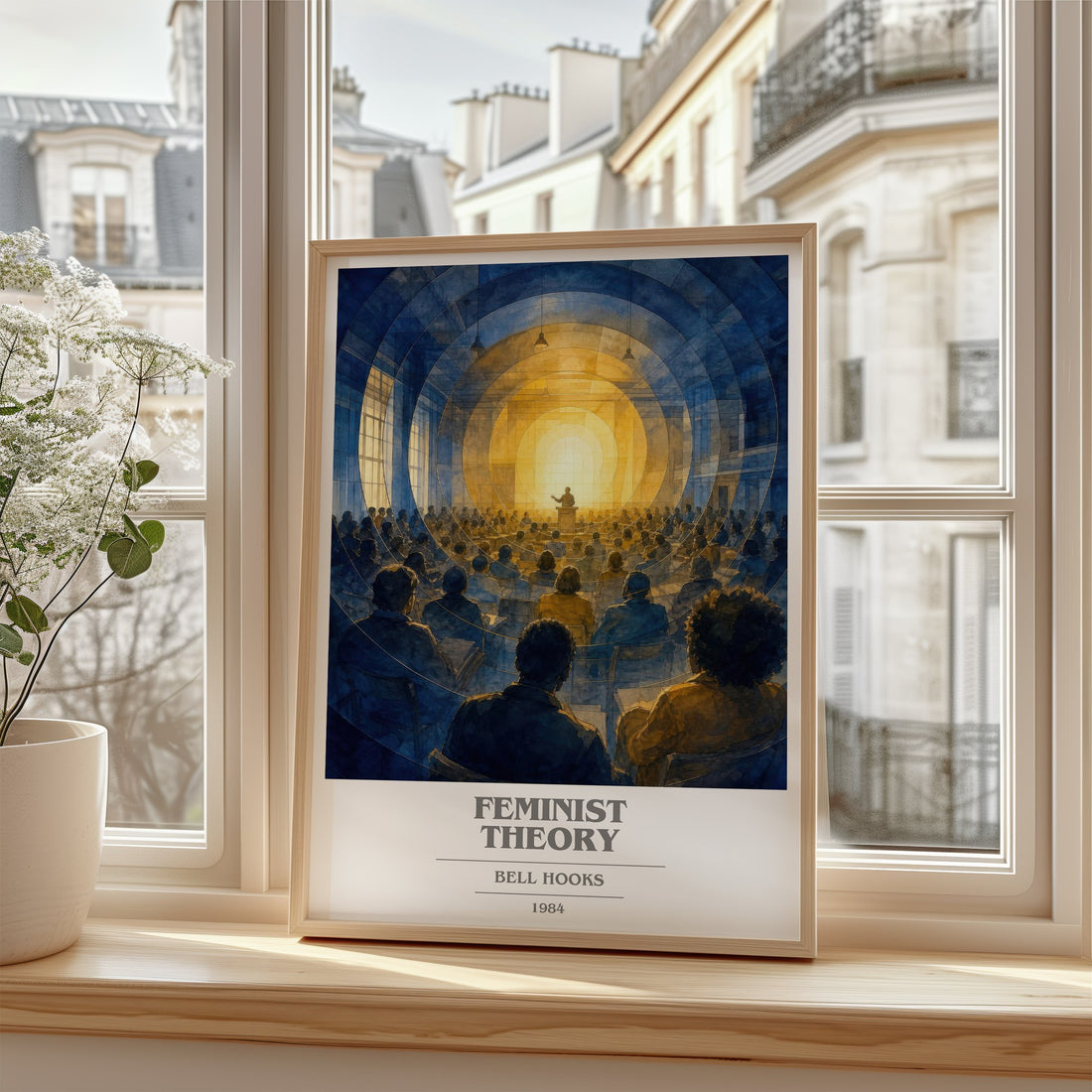 Feminist theory book cover poster colour and style options – Bell Hooks book art