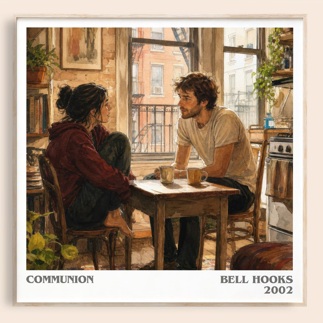 Communion literary book poster by Bell Hooks – framed literary art print