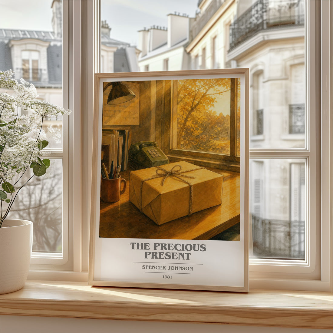 The precious present book cover poster colour and style options – Spencer Johnson book art
