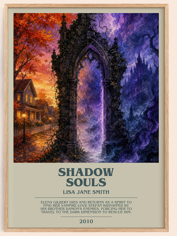 Shadow souls bookish book poster by Lisa Jane Smith – framed literary art print