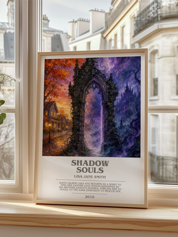 Shadow souls bookish poster colour and style options – Lisa Jane Smith book art