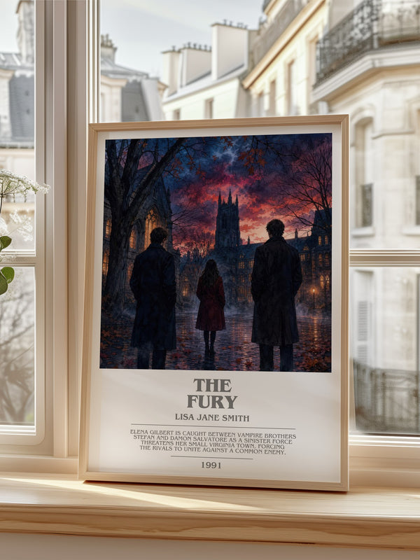 The Fury bookish poster colour and style options – Lisa Jane Smith book art