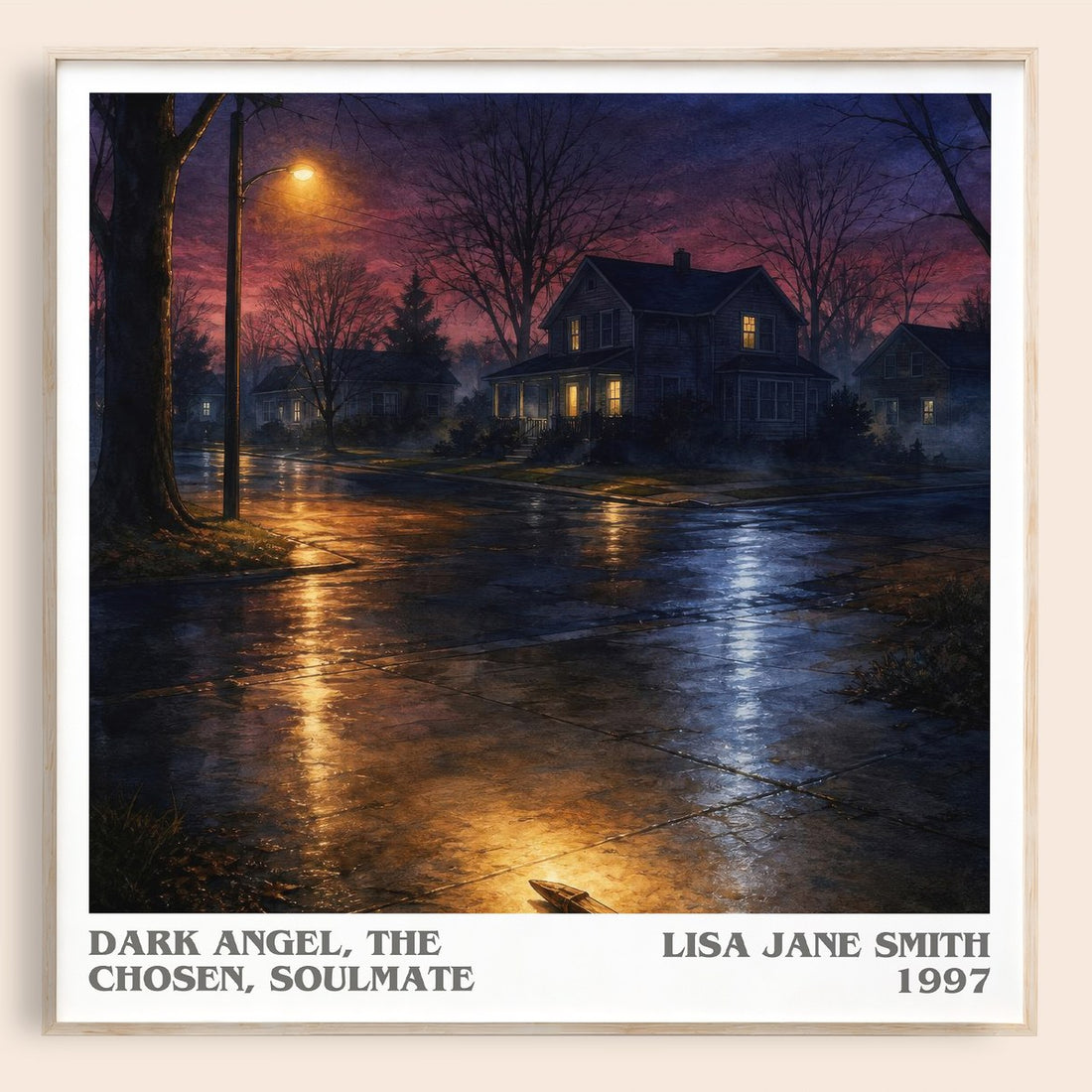 Dark Angel, The Chosen, Soulmate literary book poster by Lisa Jane Smith – framed literary art print