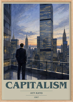 Capitalism Book Cover Poster by Ayn Rand