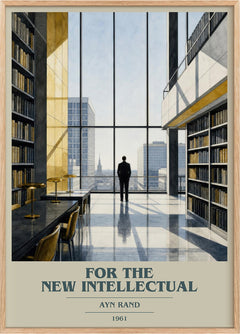 For the New Intellectual Book Cover Poster by Ayn Rand