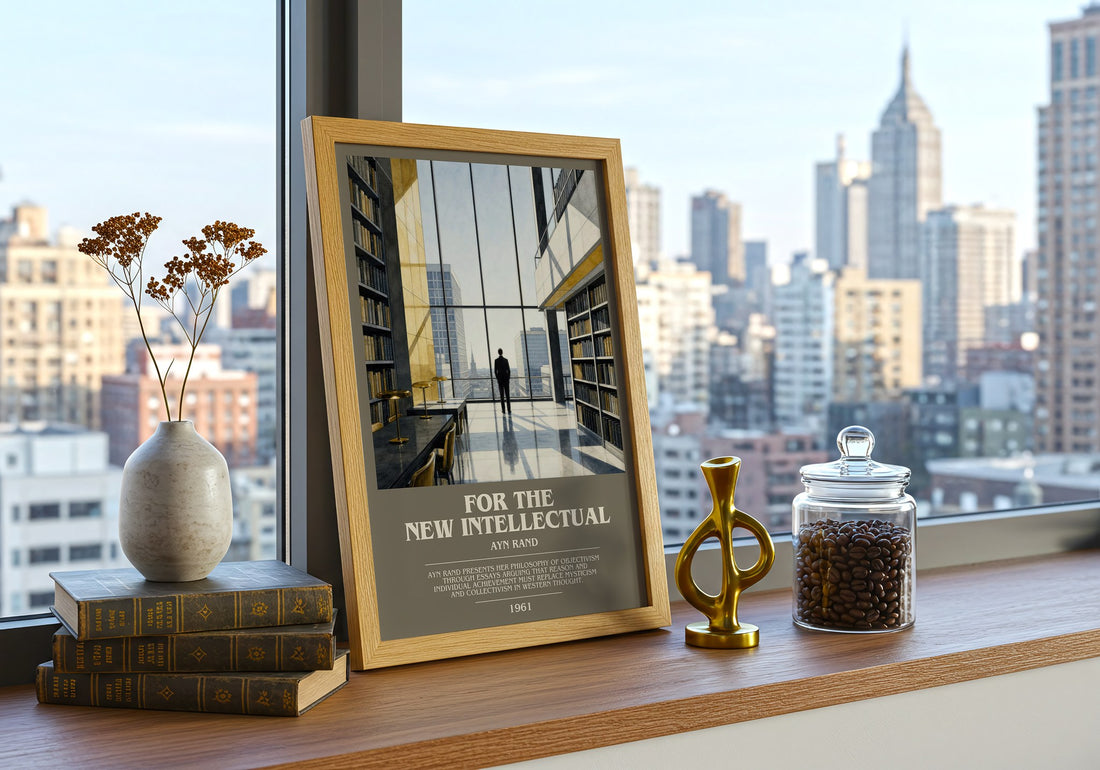 For the New Intellectual bookish print framed by window – literary home decor