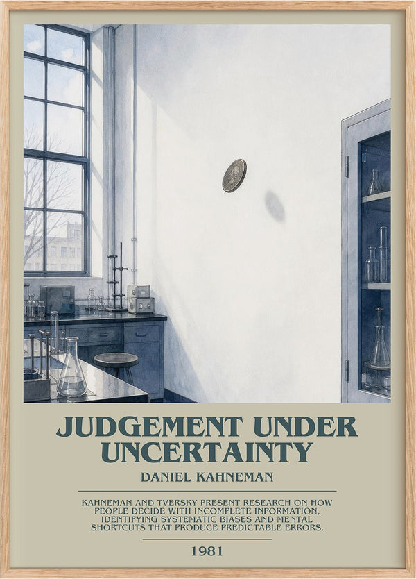 Judgement under uncertainty Bookish Wall Art by Daniel Kahneman