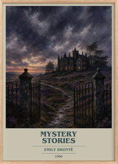 Mystery Stories Book Cover Poster by Emily Brontë