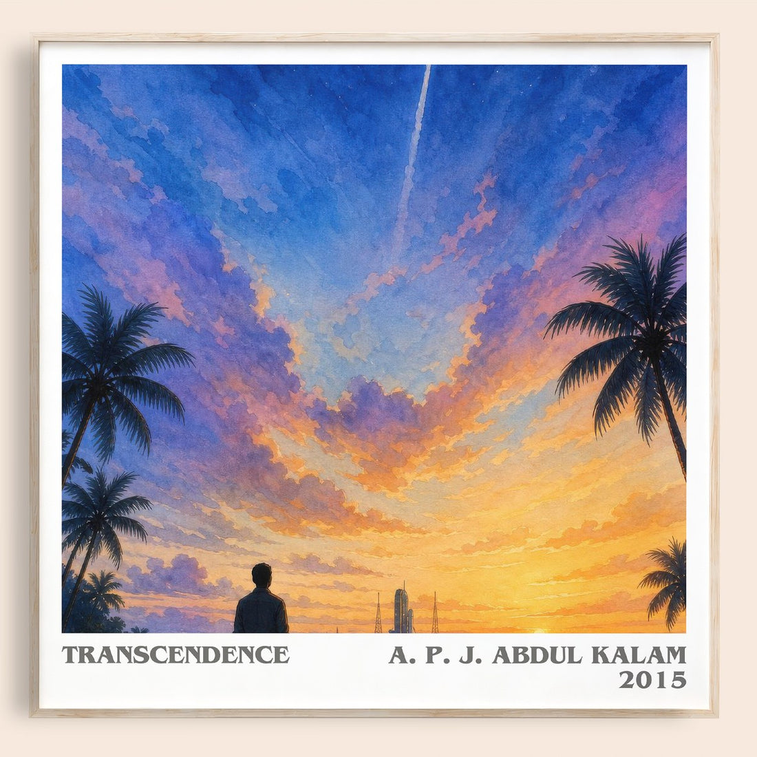 Transcendence literary book poster by A. P. J. Abdul Kalam – framed literary art print