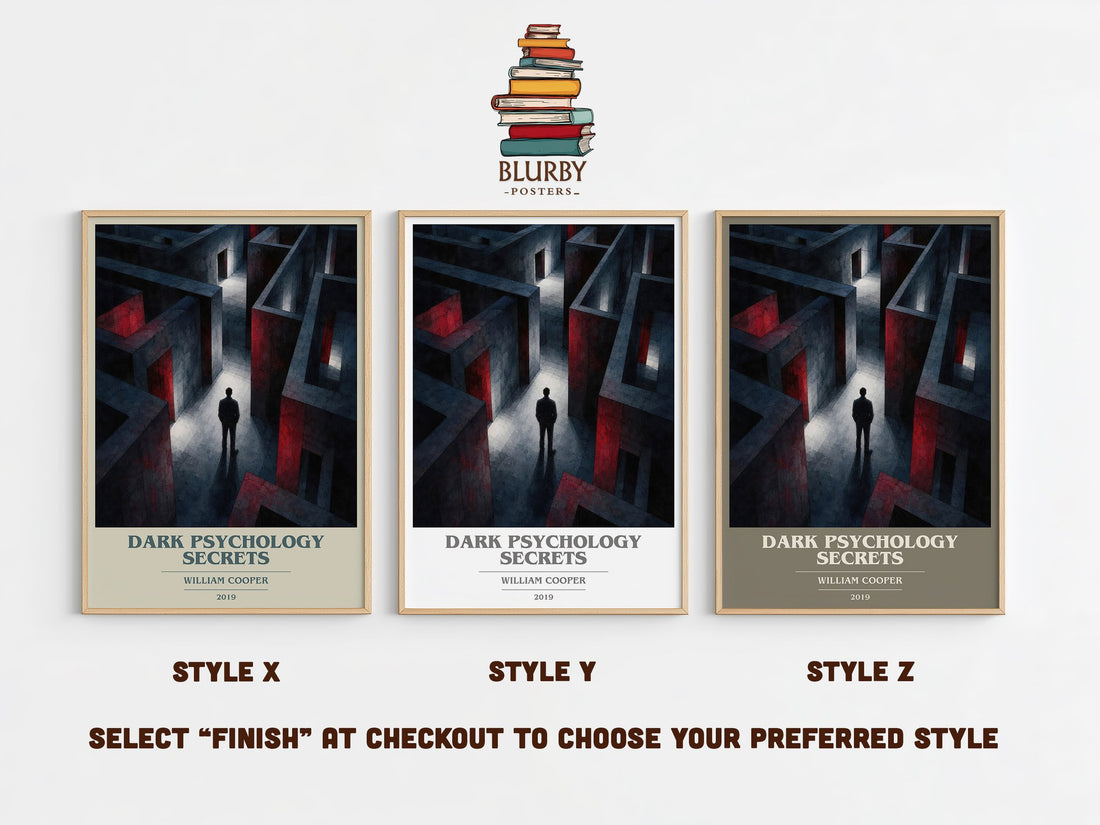 Dark Psychology Secrets book cover print in frame leaning in hallway – __new__:self help wall art (mockup)