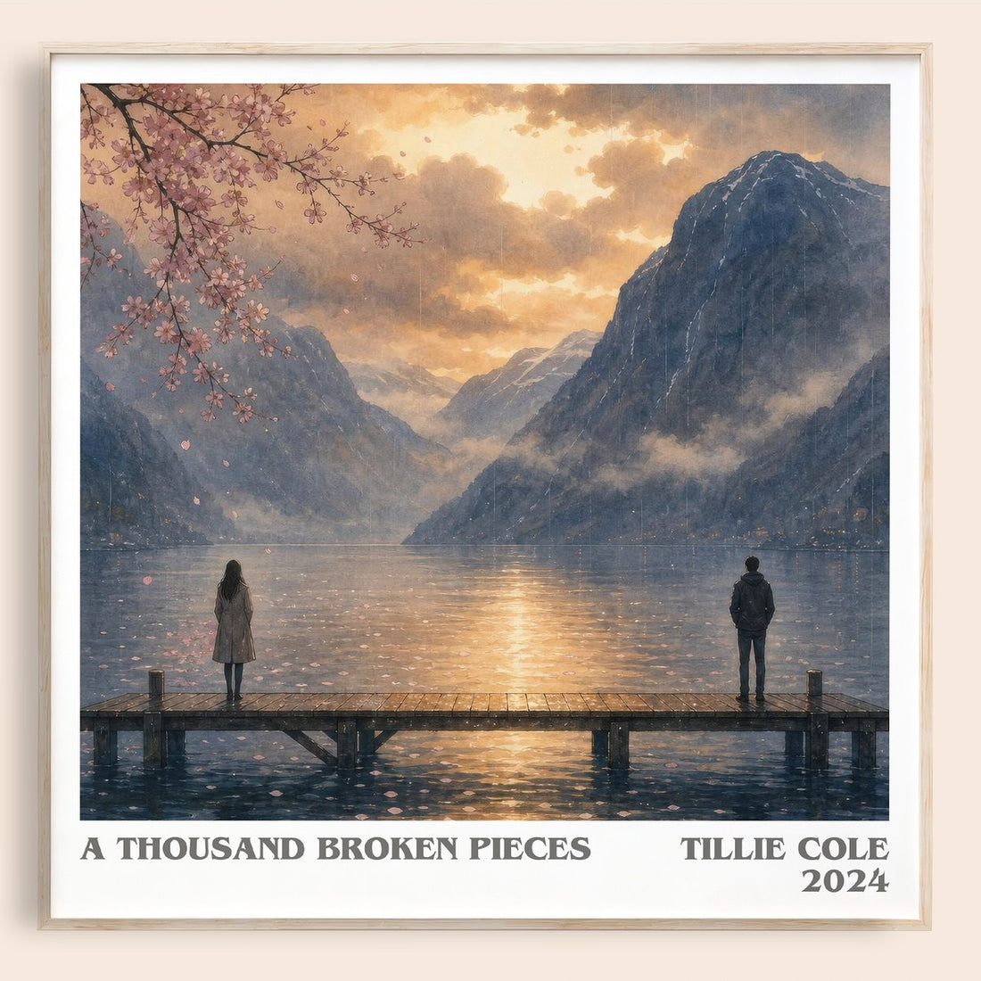 A Thousand Broken Pieces literary book poster by Tillie Cole – framed literary art print