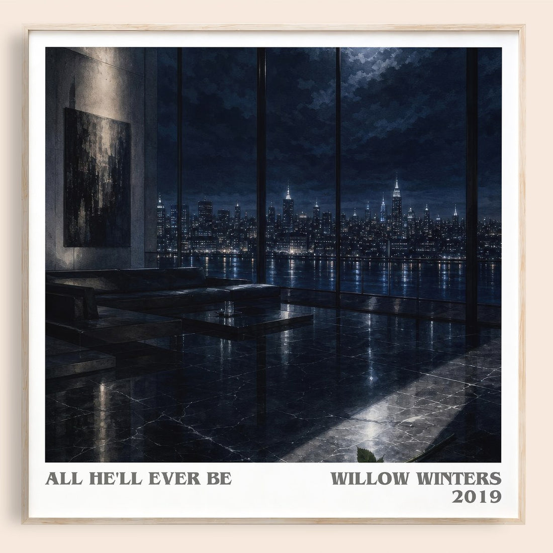 All He'll Ever Be literary book poster by Willow Winters – framed literary art print
