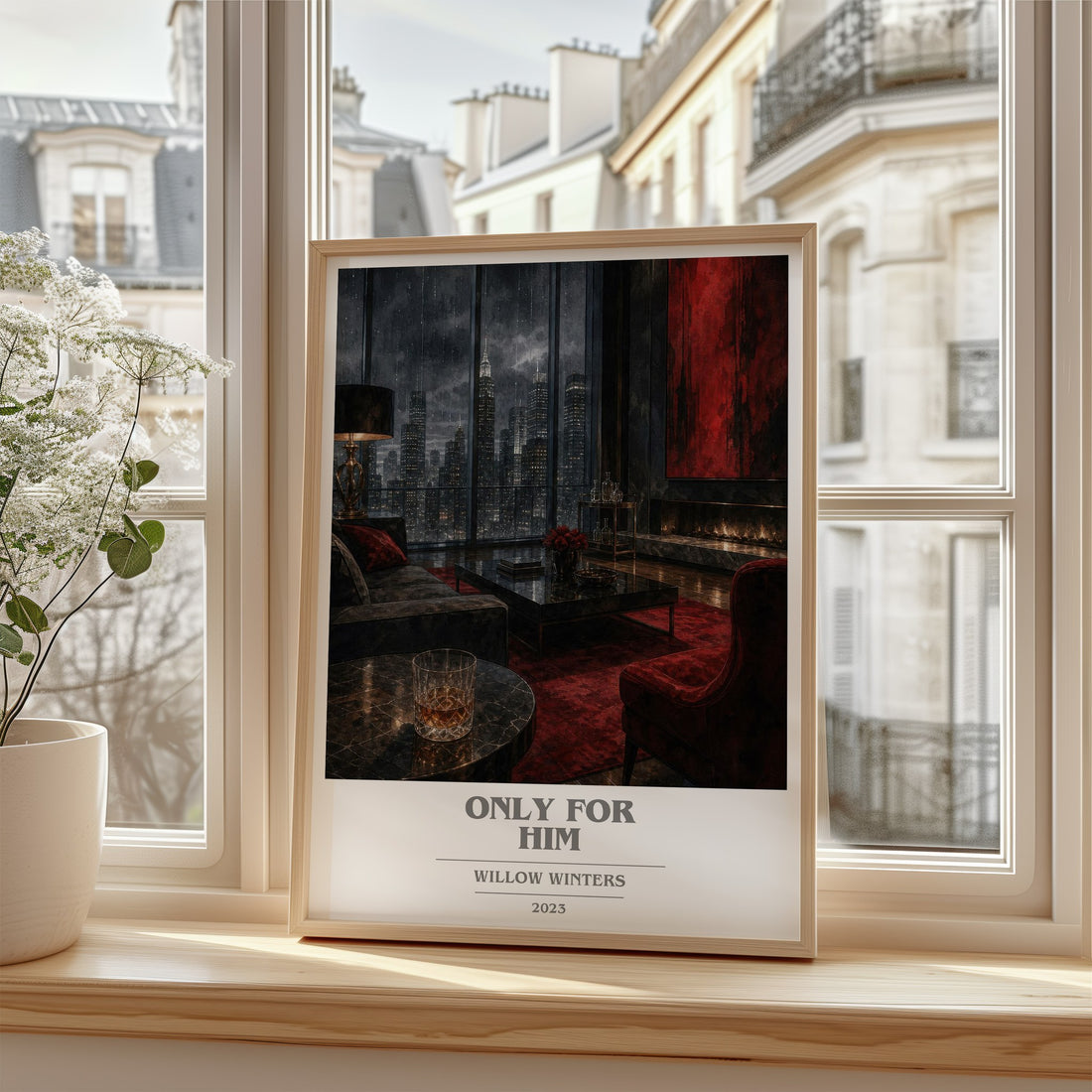 Only for Him book cover poster colour and style options – Willow Winters book art