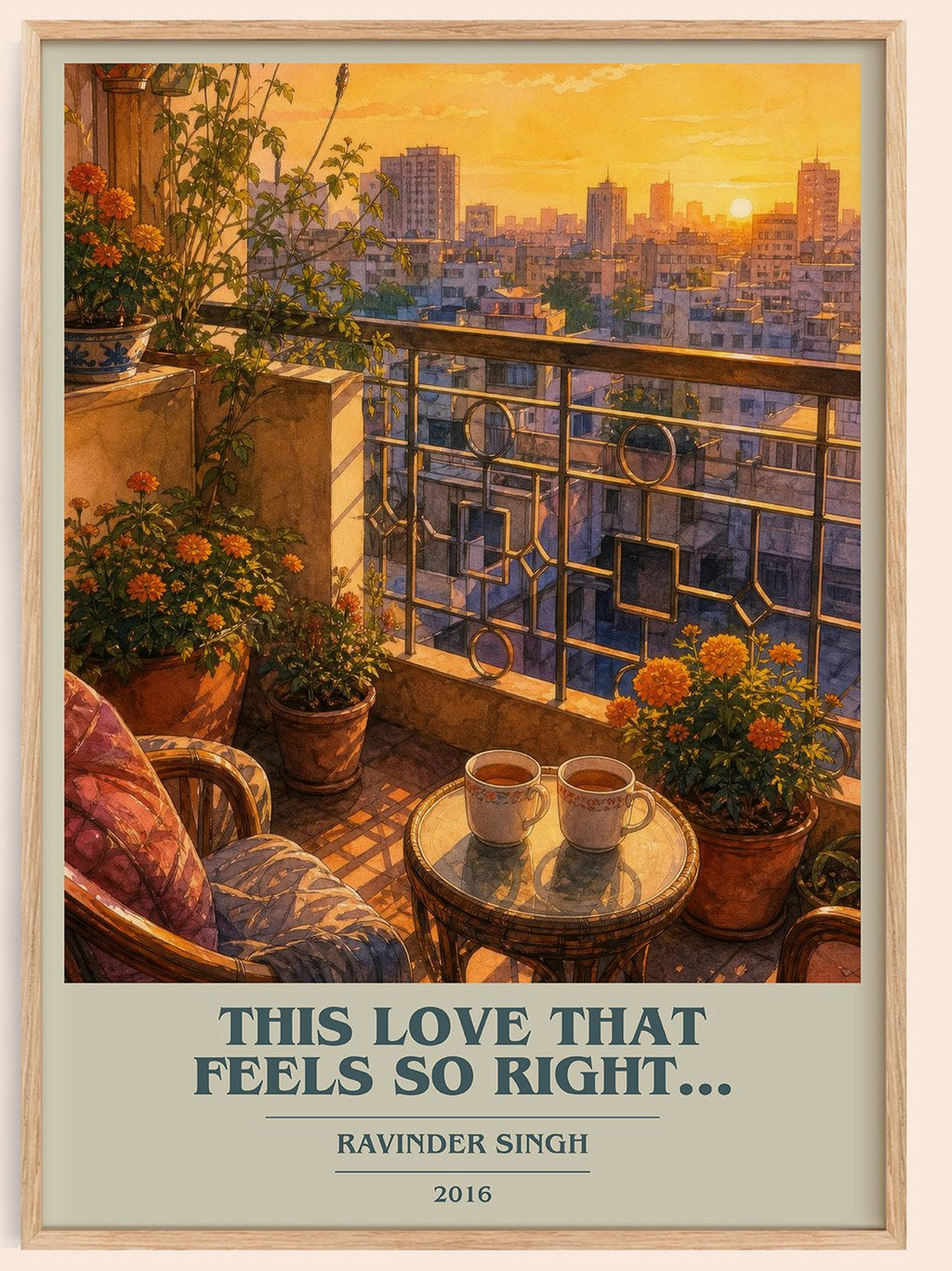 This Love that Feels So Right... book cover book poster by Ravinder Singh – framed literary art print