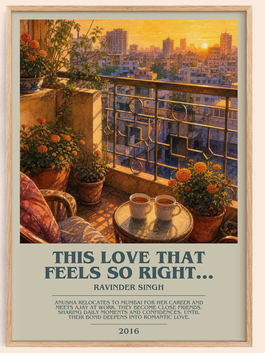 This Love that Feels So Right... bookish book poster by Ravinder Singh – framed literary art print