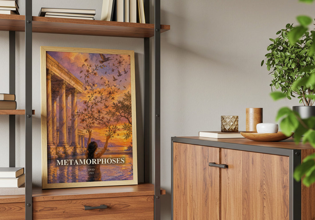 Metamorphoses book watercolour illustration paper finish options – matte satin gloss