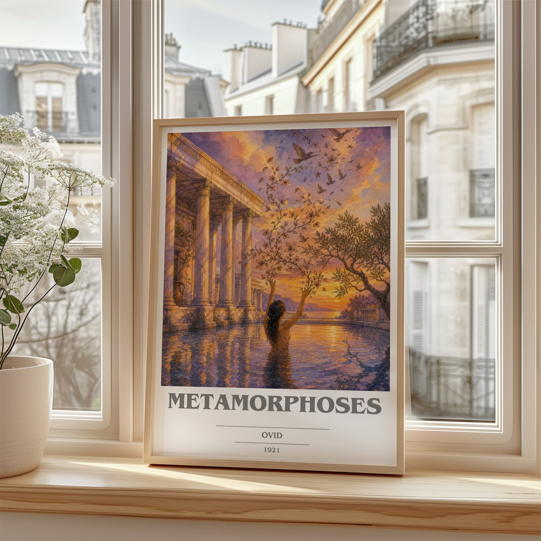 Metamorphoses book cover poster colour and style options – Ovid book art