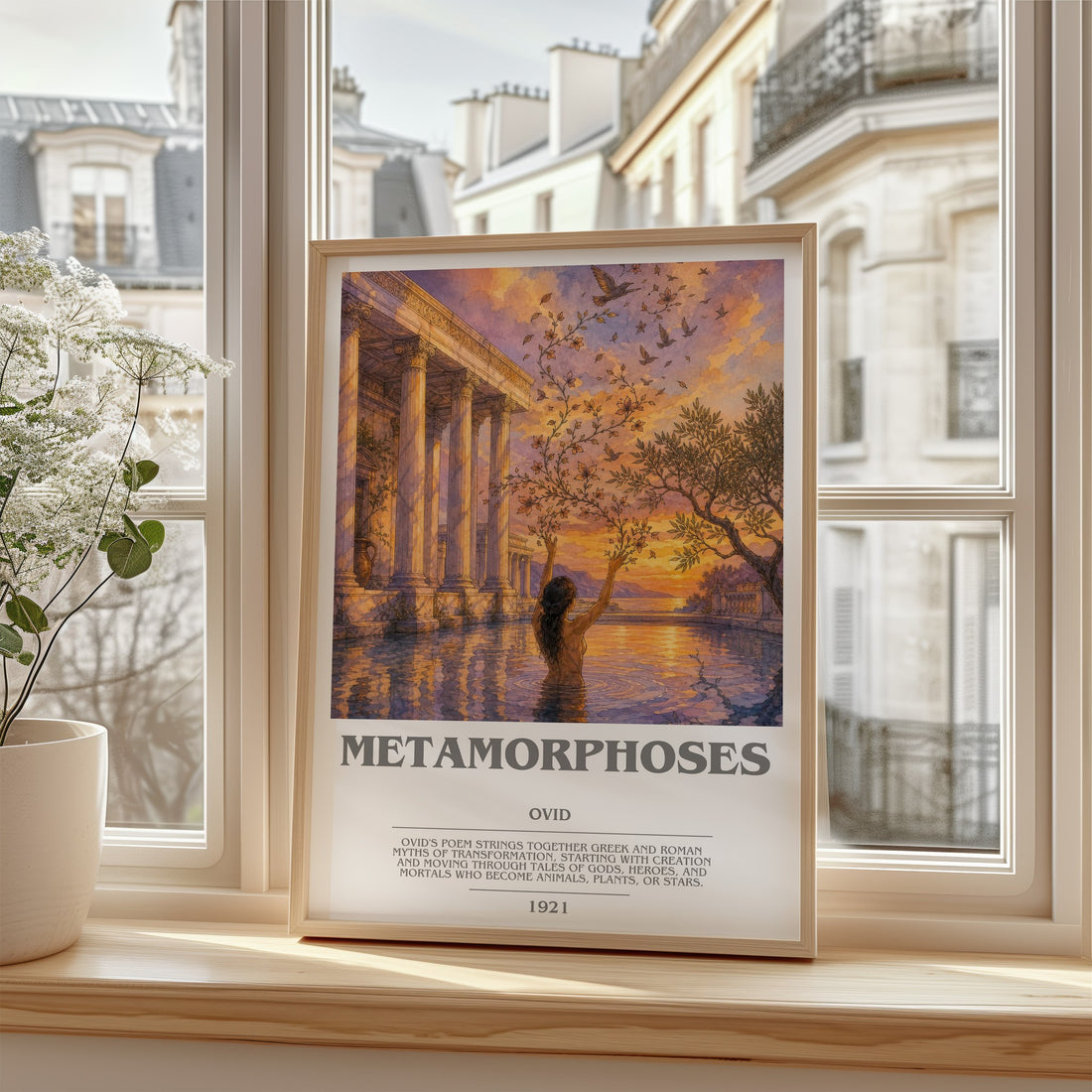 Metamorphoses bookish poster colour and style options – Ovid book art
