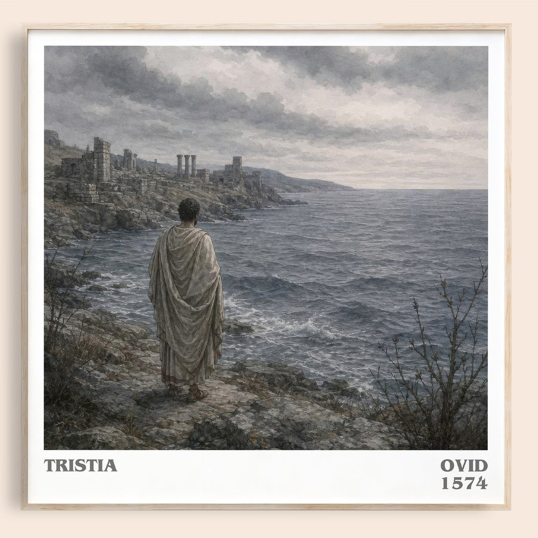 Tristia literary book poster by Ovid – framed literary art print