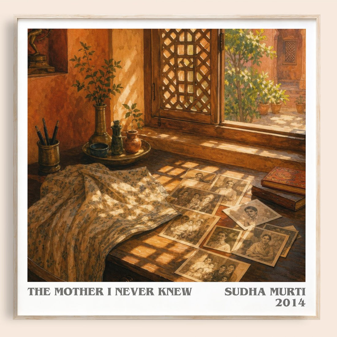 The Mother I Never Knew literary book poster by Sudha Murti – framed literary art print