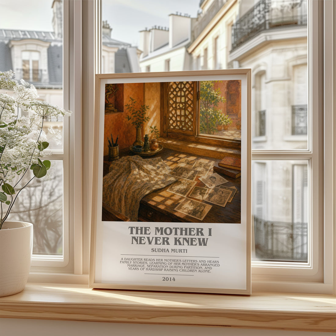 The Mother I Never Knew bookish poster colour and style options – Sudha Murti book art