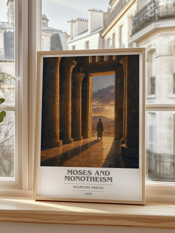 Moses and monotheism book cover poster colour and style options – Sigmund Freud book art