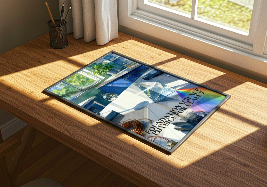 Foundation Science Physics for Class 9 watercolour book poster framed on wall – __new__:educational wall art