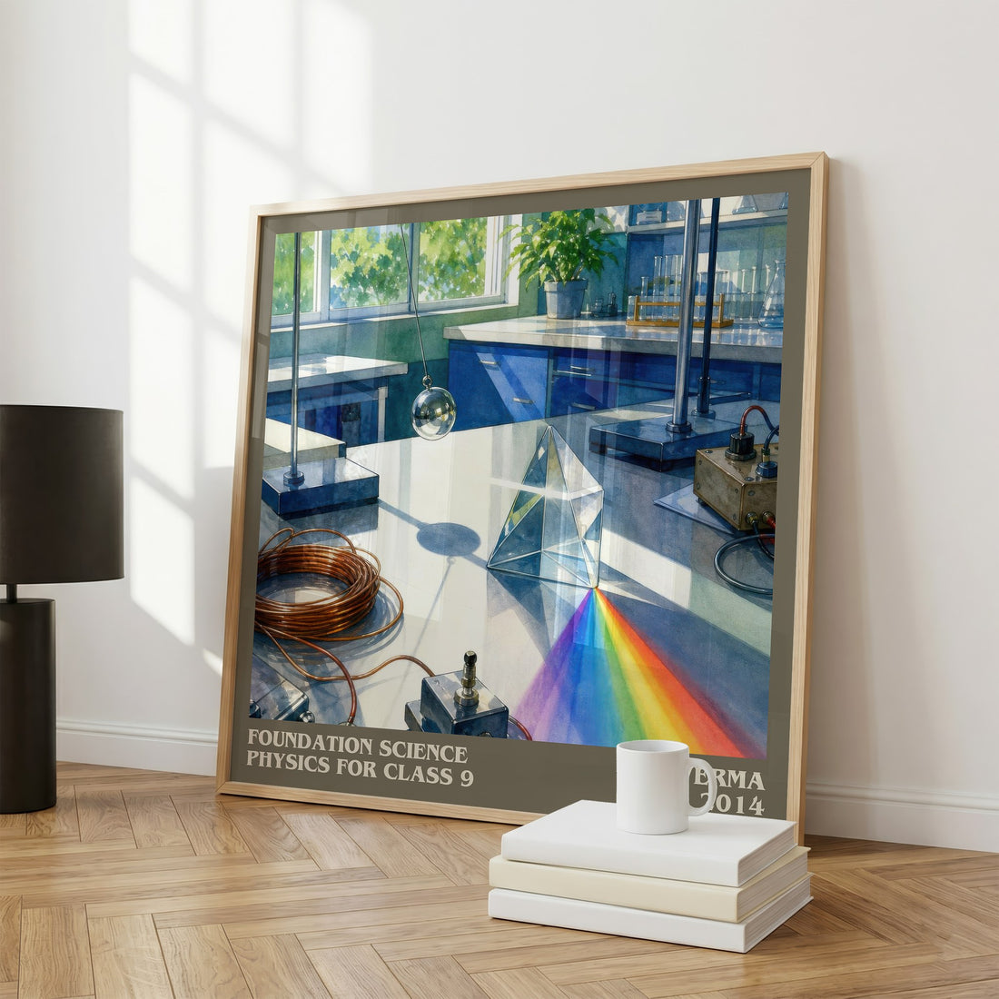 Foundation Science Physics for Class 9 literary print framed by window – literary home decor