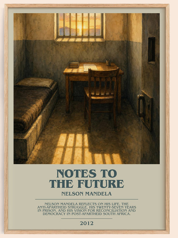 Notes to the future bookish book poster by Nelson Mandela – framed literary art print
