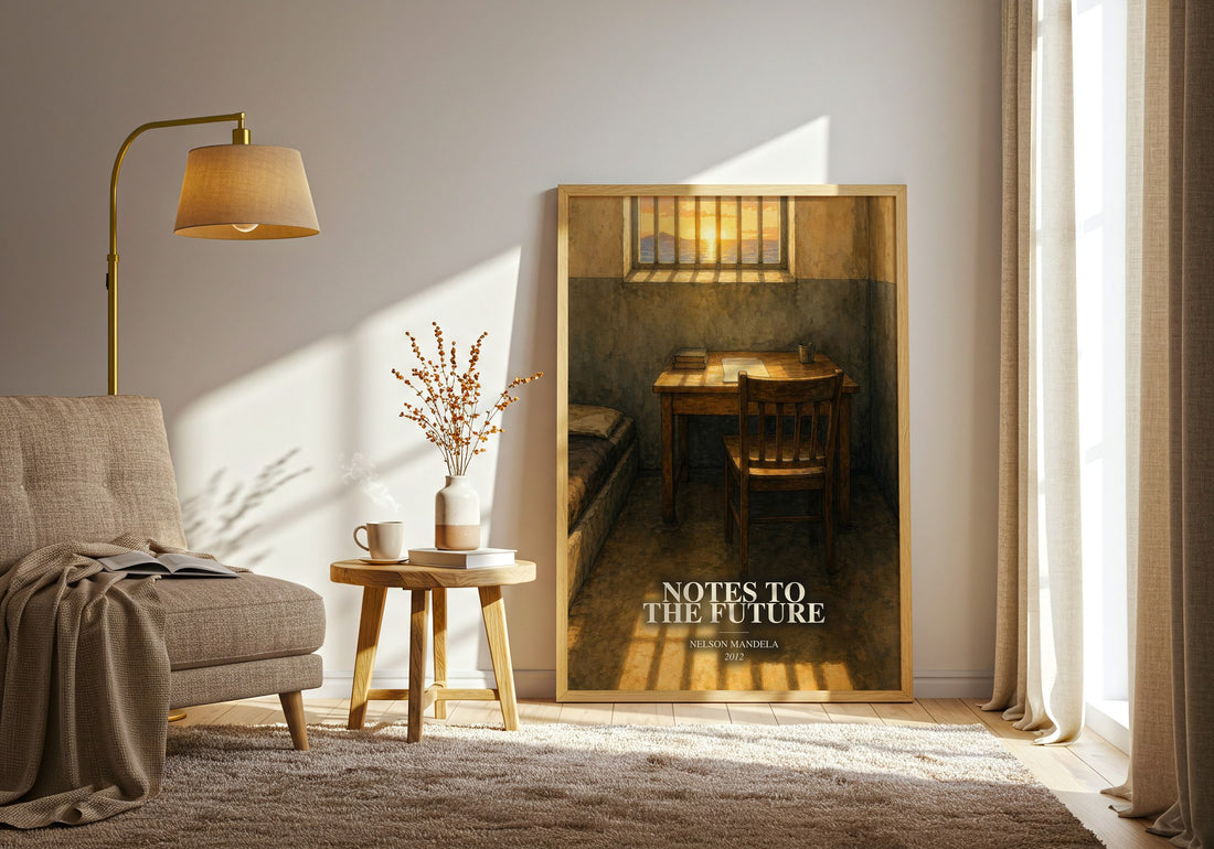 Notes to the future watercolour print in frame leaning in hallway – memoir wall art