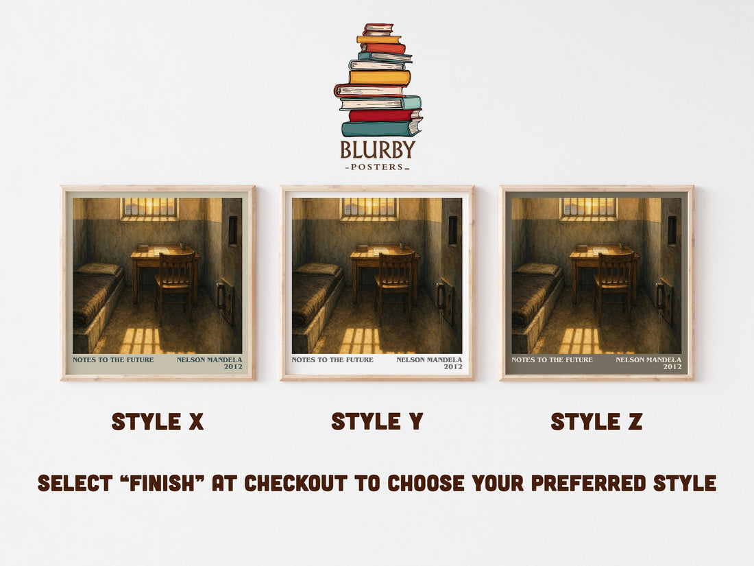 Notes to the future literary print in frame leaning in hallway – memoir wall art (mockup)