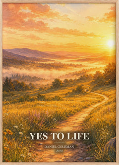 Yes to Life Book Watercolour Illustration by Daniel Goleman