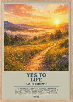 Yes to Life Bookish Wall Art by Daniel Goleman