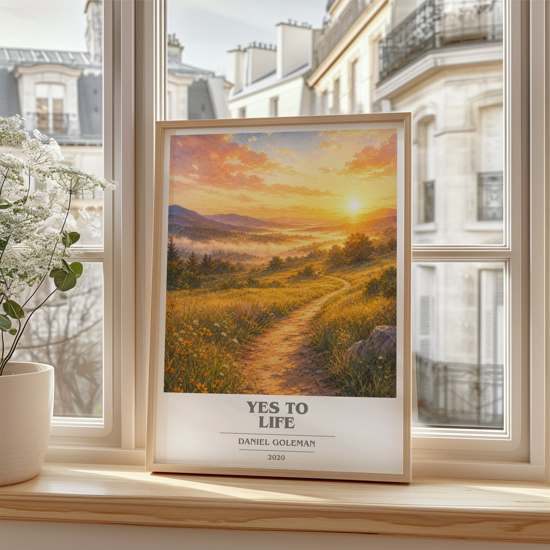 Yes to Life book cover poster colour and style options – Daniel Goleman book art