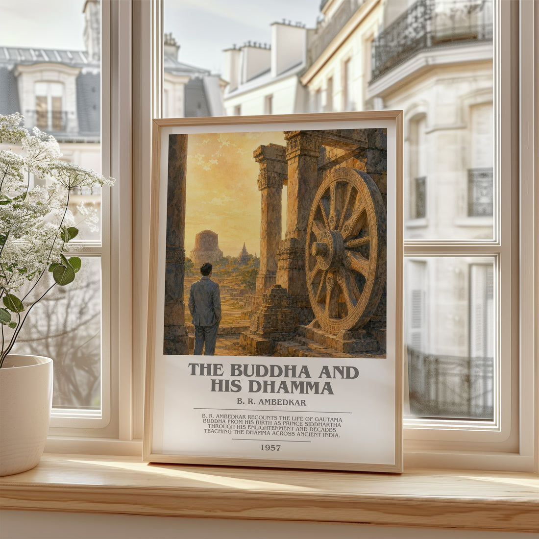 The Buddha and his Dhamma bookish poster colour and style options – B. R. Ambedkar book art