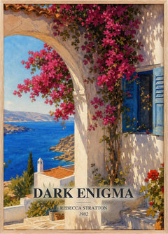 Dark Enigma Book Watercolour Illustration by Rebecca Stratton
